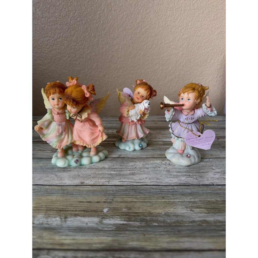 Roman Inc “Loving Thoughts Cherubim” Figurine 3-Pc Lot Emily Best Friends w/Box - Picture 5 of 16